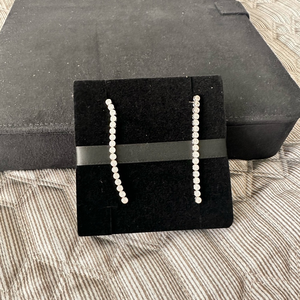 Fashion jewelry earring drop chain rhinestone